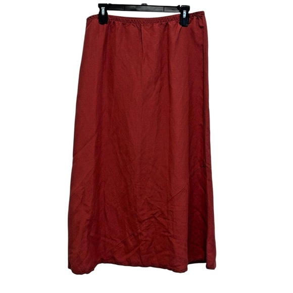 Flax Dresses & Skirts - Flax Jeanne Engelhart Brown Maxi Skirt Pull On Size Small Lagenlook Minimalist